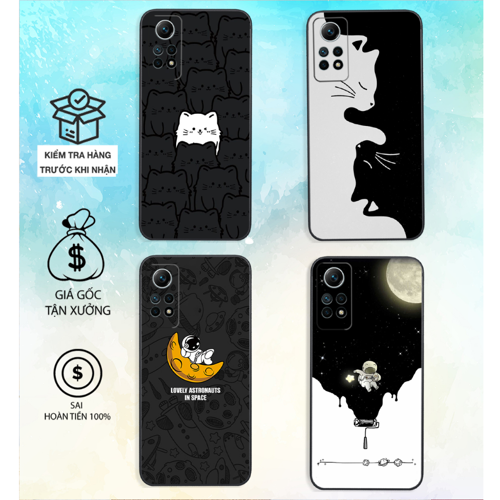 Ốp lưng Xiaomi Redmi Note 12S / Redmi Note 12 Pro 4G dẻo mềm phi hành gia,mèo bảo vệ camera giá rẻ