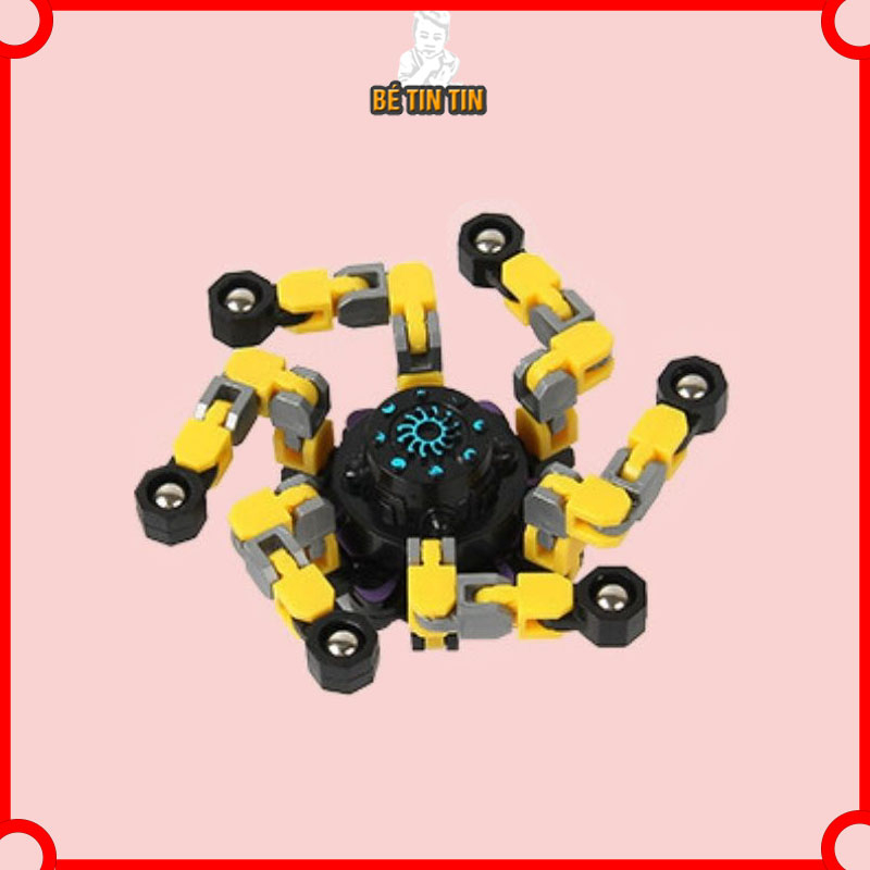 Đồ chơi con quay Fidget Spinner  robot biến hình thông minh nhiều khớp nối (Giao màu ngẫu nhiên)