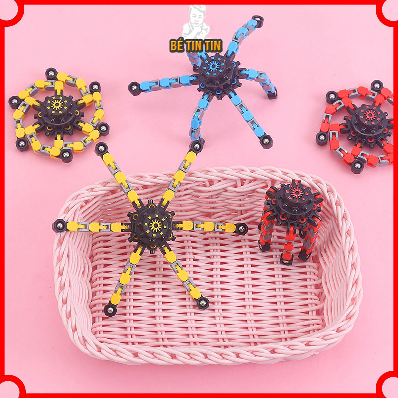Đồ chơi con quay Fidget Spinner  robot biến hình thông minh nhiều khớp nối (Giao màu ngẫu nhiên)
