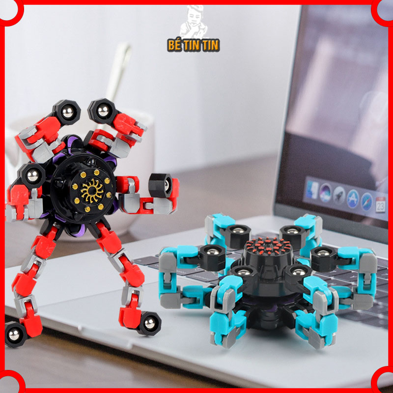 Đồ chơi con quay Fidget Spinner  robot biến hình thông minh nhiều khớp nối (Giao màu ngẫu nhiên)