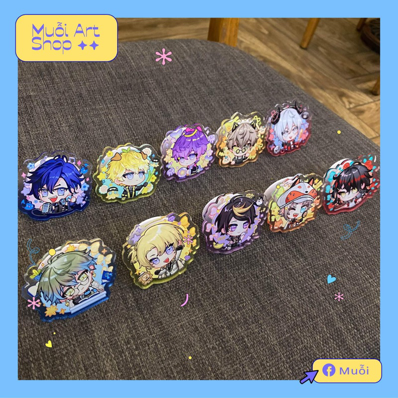 Giá đỡ điện thoại / Griptok / Popsocket Vtuber Luxiem - Noctyx
