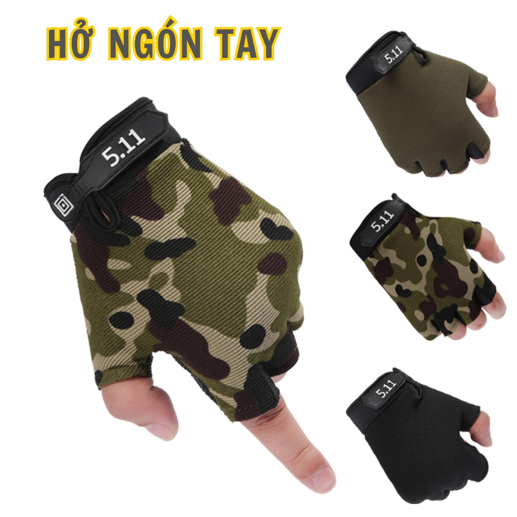Găng tay chống nắng hở ngón, găng tay chống trượt đi xe máy