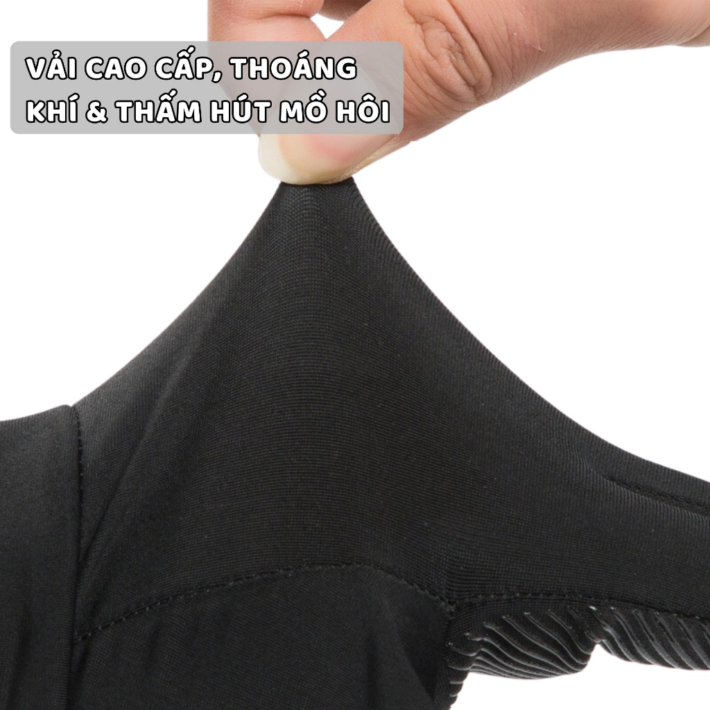 Găng tay chống nắng vải lụa băng nam nữ , bao tay chống trượt hở ngón đi xe máy cao cấp
