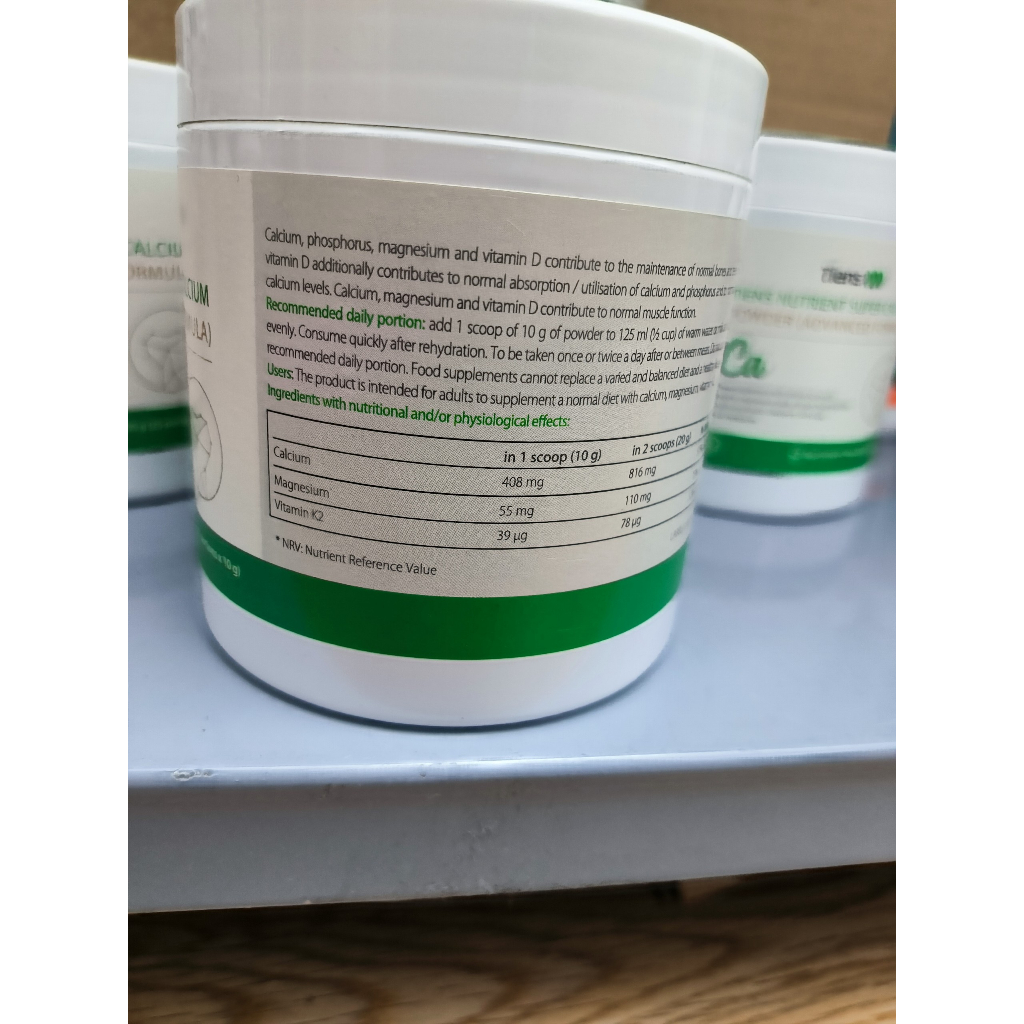 Sản phẩm bột hữu cơ canxi nhập khẩu chấu Âu Nutrient Super Calcium Powder (Advanced Formula) 1 hộp 250g