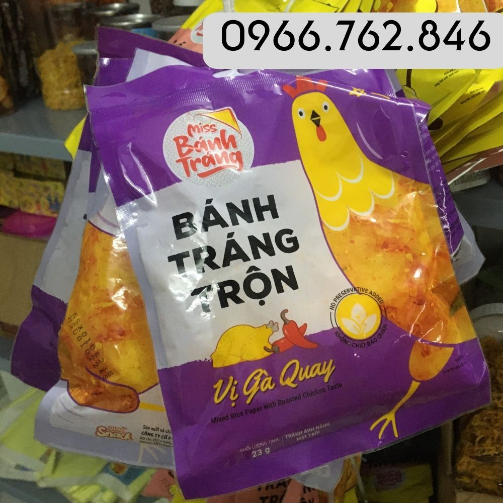 Bánh tráng trộn mix 6 vị- satế bò, satế tôm, gà quay, phô mai, rong biển, chanh xả cực hót 20g.