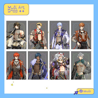 Postcard A6 Genshin Impact Idol AU 8 nhân vật