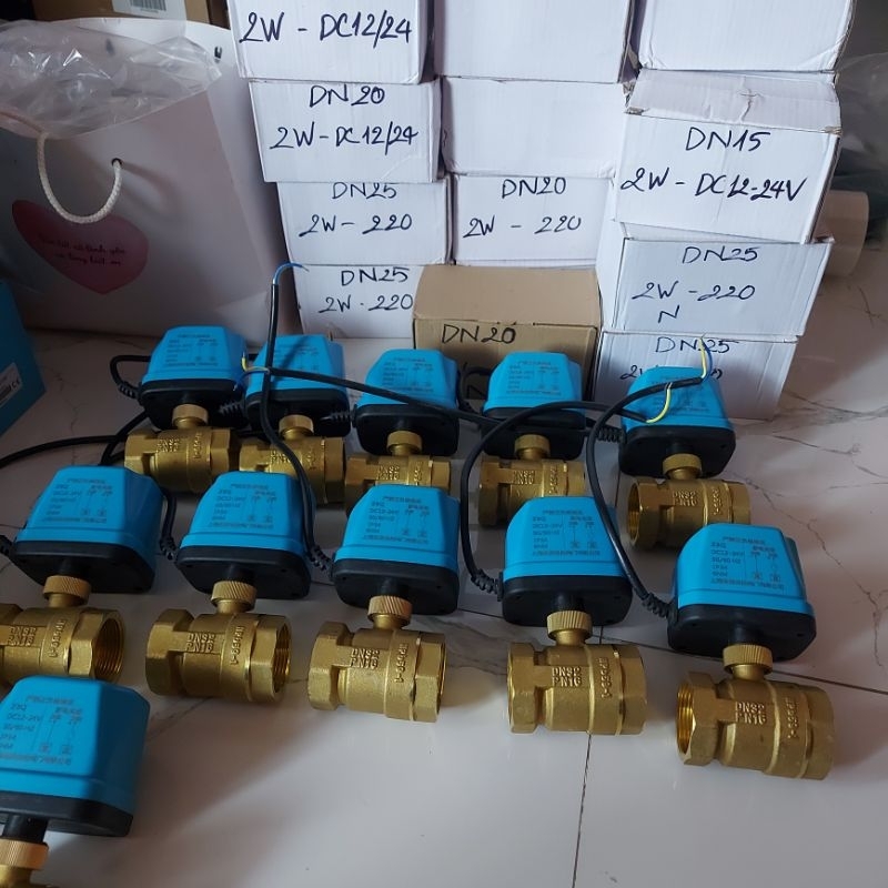 Van Bi Đồng Thau Điều Khiển 02 Dây DC 12V 24V AC 220V - Thường Đóng