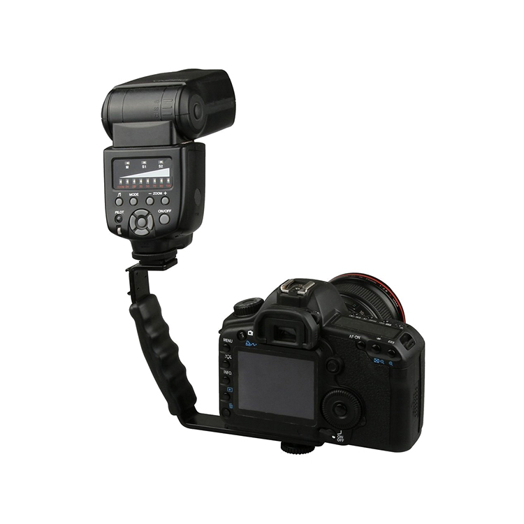 Tay cầm chữ L gắn đèn Flash, máy ảnh, gắn gimbal