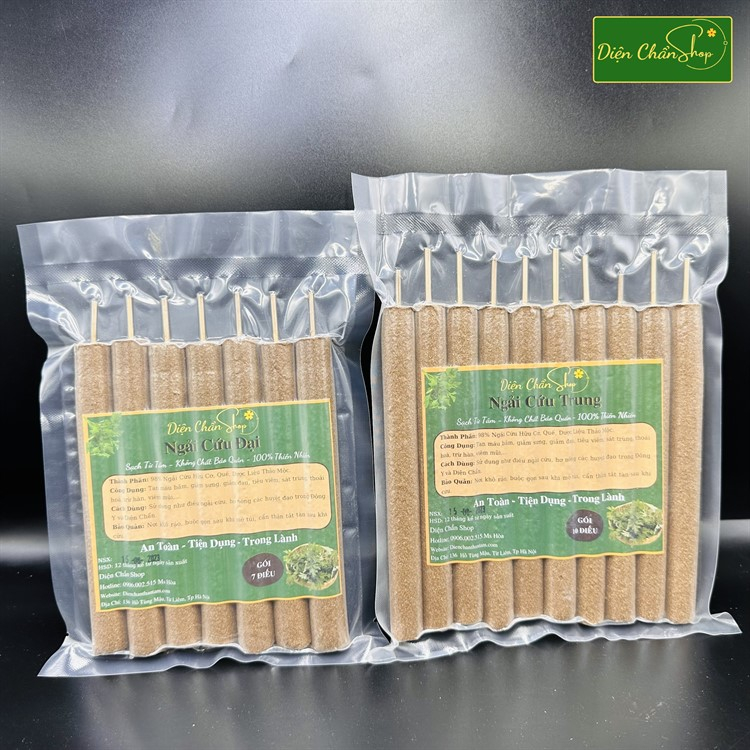 Nhang Ngải Cứu Diện Chẩn Loại Dài 18cm Cao Cấp - Hội Quán Diện Chẩn.