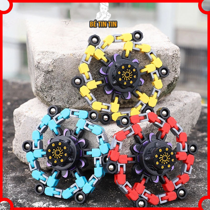 Đồ chơi con quay Fidget Spinner  robot biến hình thông minh nhiều khớp nối (Giao màu ngẫu nhiên)