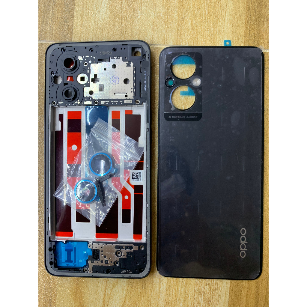Bộ xương vỏ, kính lưng, camera oppo reno 7z - hàng zin - kèm phím bấm