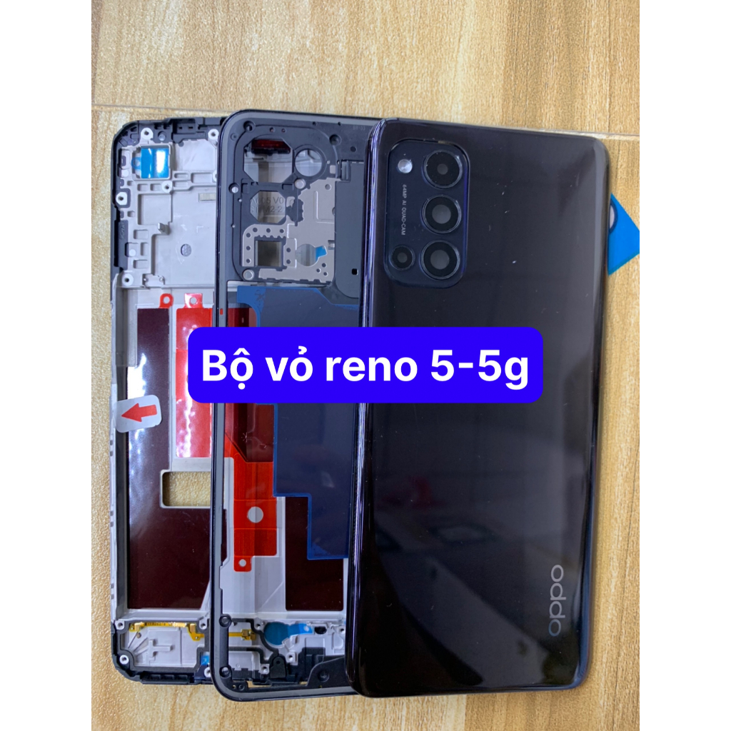 Bộ xương vỏ, kính lưng, camera oppo reno 5 - 5G / hàng zin - kèm phím bấm
