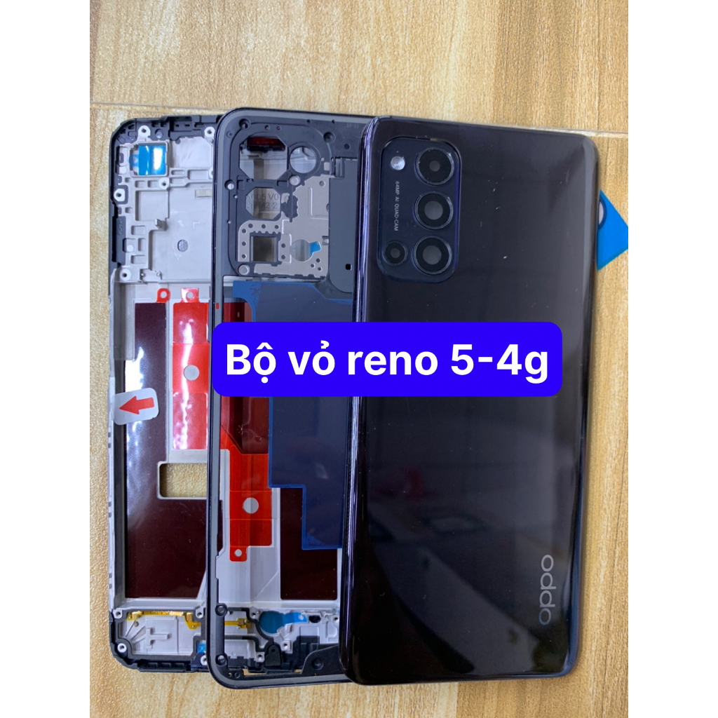 Bộ xương vỏ, kính lưng, camera oppo reno 5 - 4G / hàng zin - kèm phím bấm