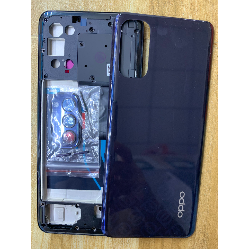 Bộ xương vỏ, kính lưng, camera oppo reno 4 - 4G / hàng zin - kèm phím bấm