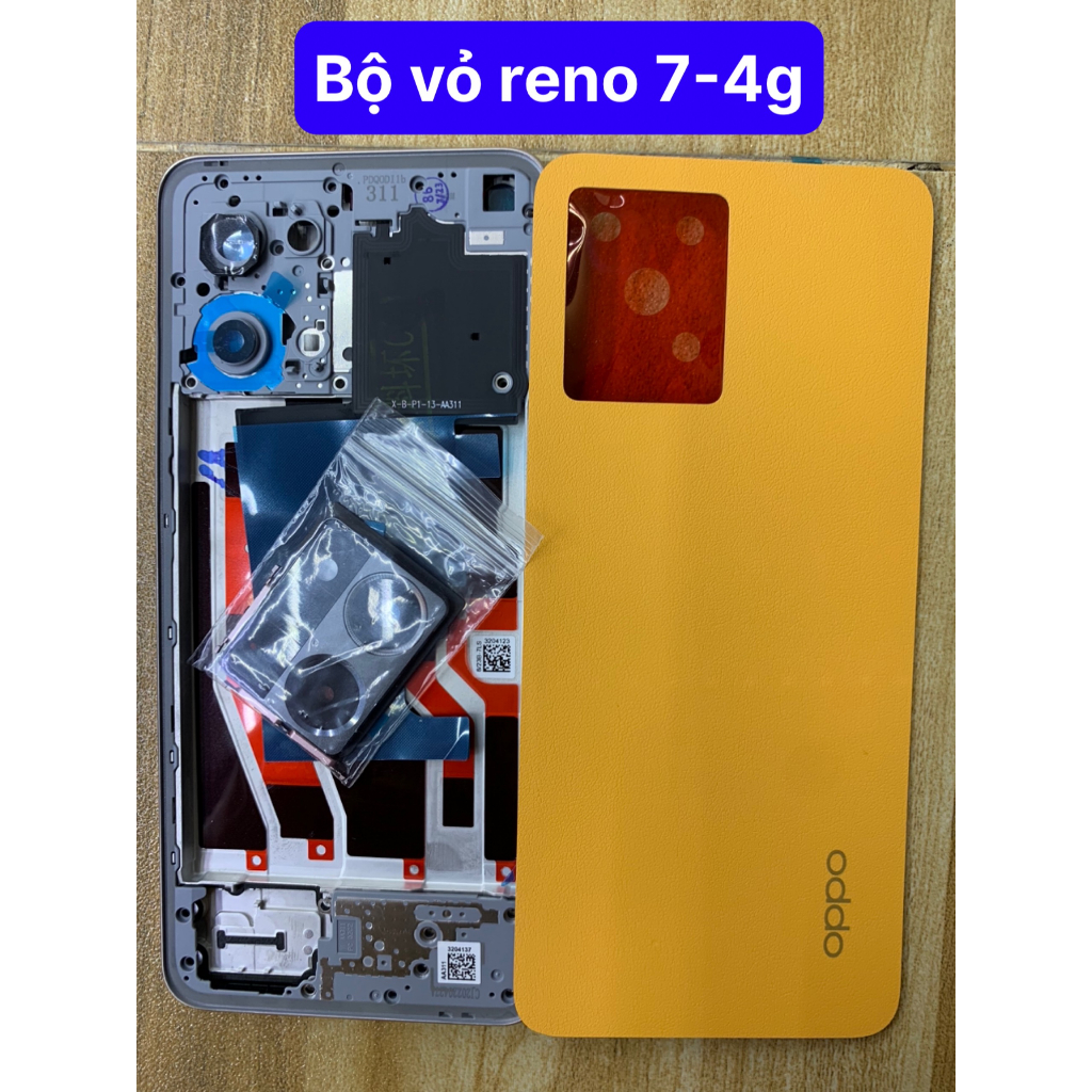 Bộ xương vỏ, kính lưng, camera oppo reno 7 - 4G / hàng zin - kèm phím bấm