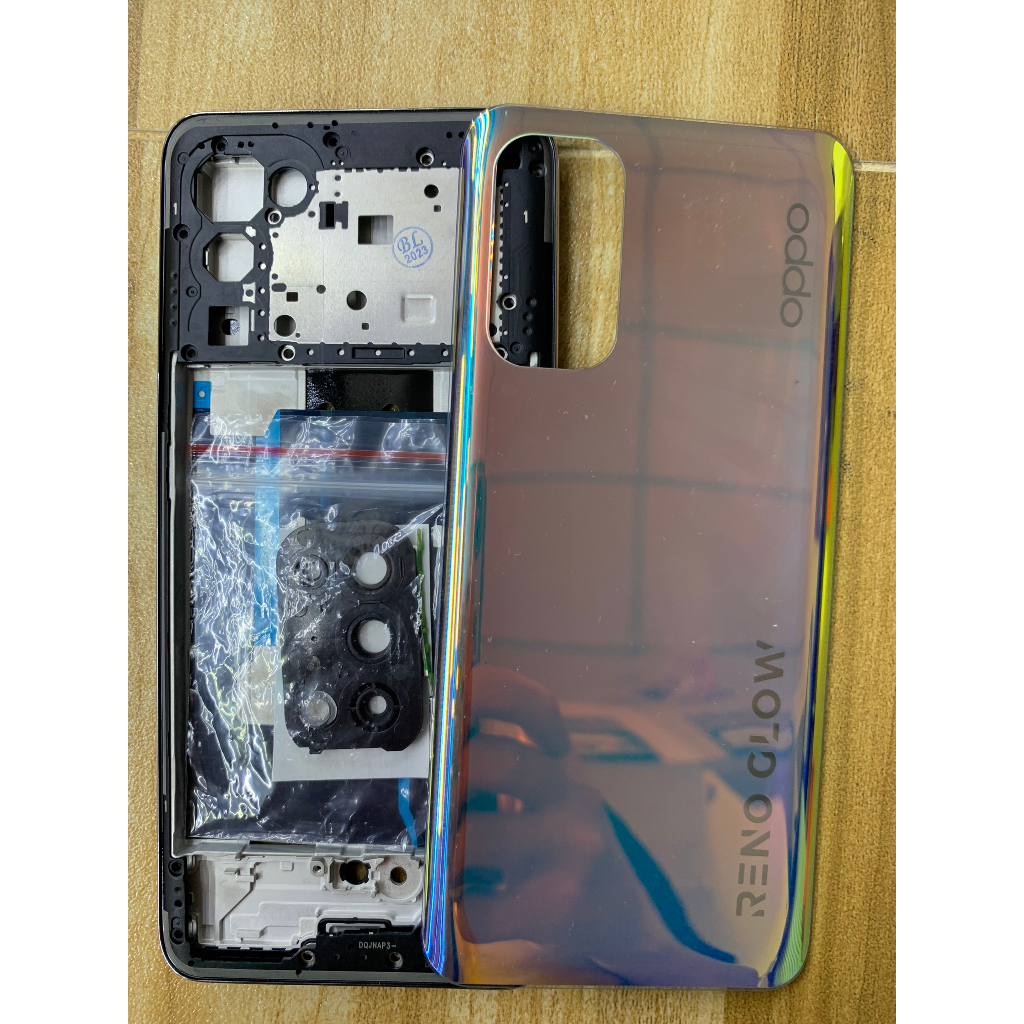 Bộ xương vỏ, kính lưng, camera oppo reno 5 - 5G / hàng zin - kèm phím bấm