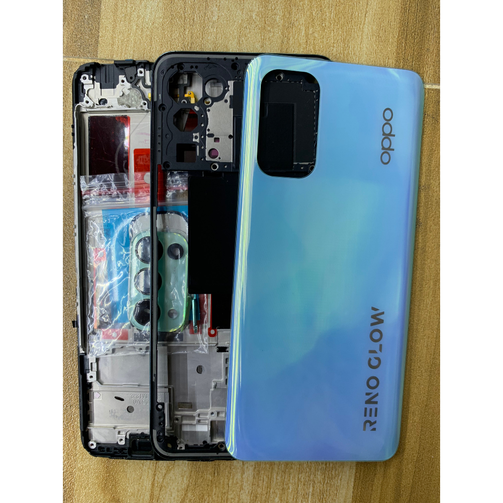 Bộ xương vỏ, kính lưng, camera oppo reno 5 - 5G / hàng zin - kèm phím bấm