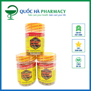 Viên Mật Ong Nghệ Vàng,Nghệ Đen - Quang Minh (Chai 120gr viên) - Quốc Hà Pharmacy