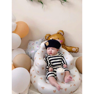 Mũ nón len nồi đính gấu cute cho bé 6-36m