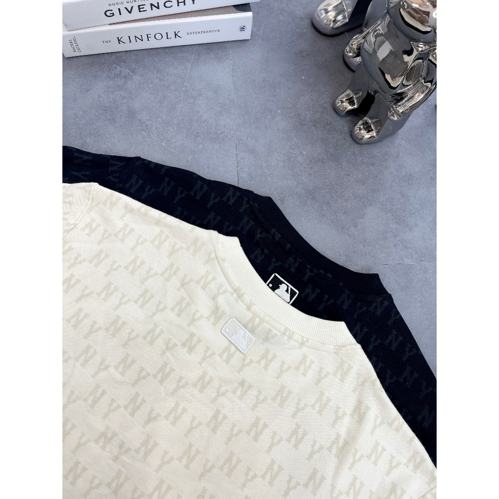 Áo tay dài & Quần M/L/B MONOGRAM SWEATER SHIRT BLACK A2808  Made in Viet/nam full tem-tag