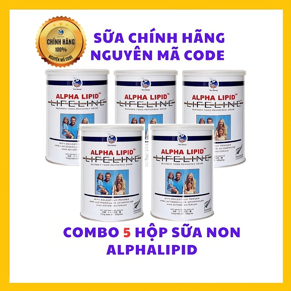 [ COMBO 5 HỘP ] Sữa Non Alpha Lipid 450g Chính Hãng New Zealand