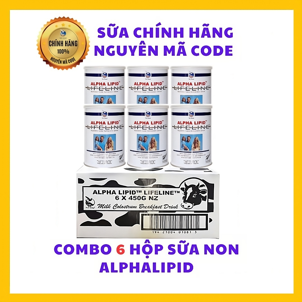 [ COMBO 6 HỘP ] Sữa Non Alpha Lipid 450g Của New Zealand