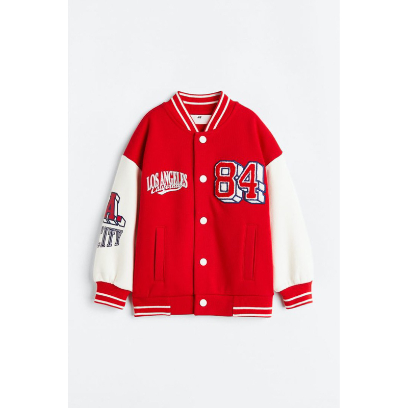 Áo Bomber Bé Trai Số 84 Đỏ HaM