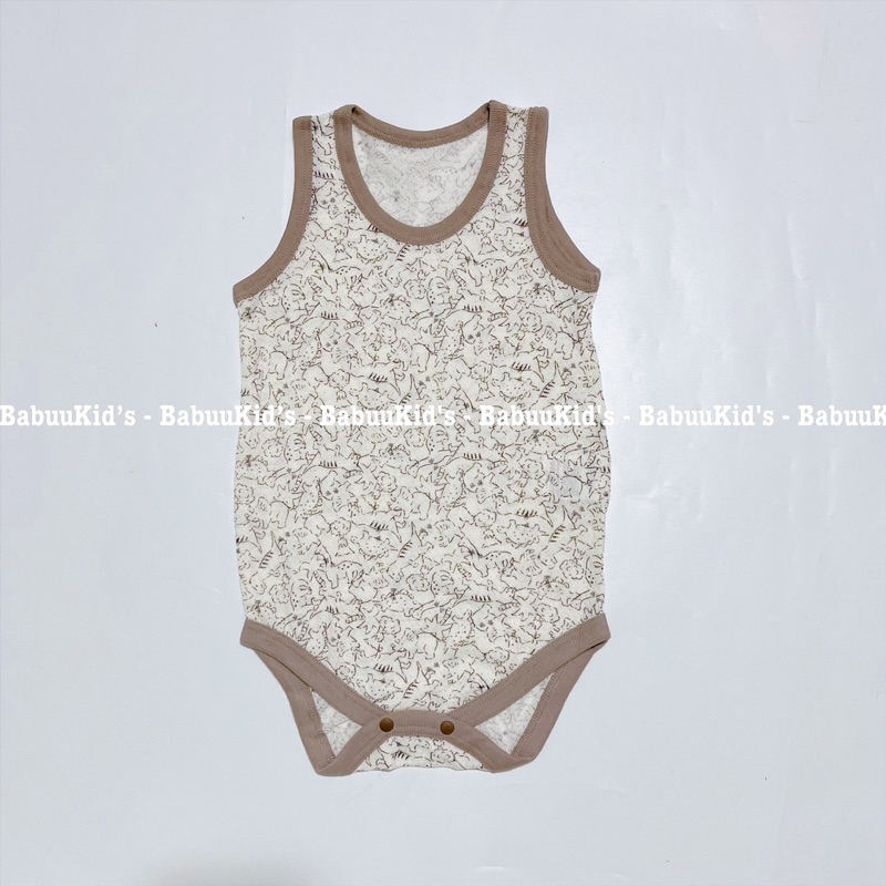 Bộ liền thân cotton, thông hơi xuất nhật  Body Ba lỗ cho bé trai và gái