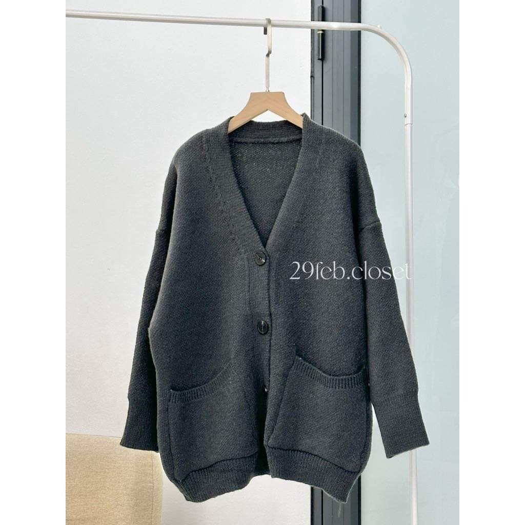 Áo Khoác Cadigan Dáng Rộng Tay Dài Loại Dệt Kim Kiểu Dáng Trơn Basic Dễ Phối Đồ Hàng Qccc Phong Cách Hàn Quốc Orangeclos | BigBuy360 - bigbuy360.vn