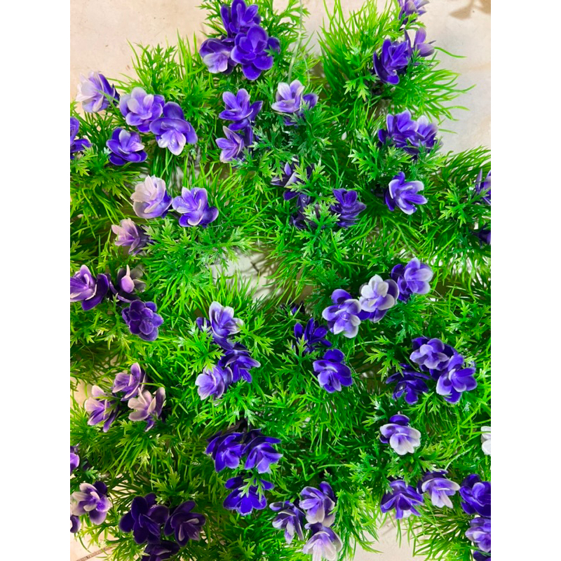 Cây hoa nhựa bé trang trí bể cá  cao cấp đồng giá 6k