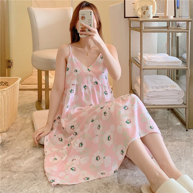 Váy đầm nữ váy mặc nhà vải lanh lụa mềm mát nhiều họa tiết bắt mắt trẻ trung Fijito | BigBuy360 - bigbuy360.vn