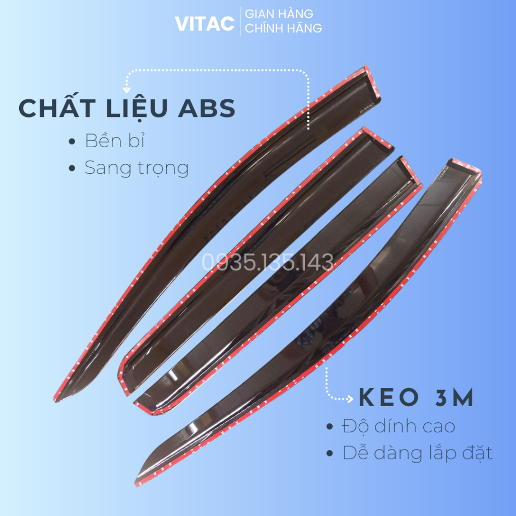 Vè Che Mưa Mitsubishi xpander 2018-2023, Xpander Cross Nhựa ABS Đen