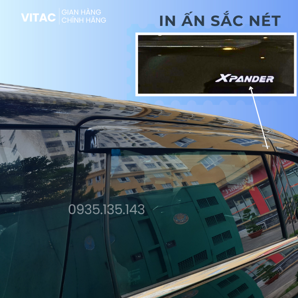 Vè Che Mưa Mitsubishi xpander 2018-2023, Xpander Cross Nhựa ABS Đen