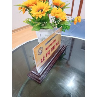 Bảng để bàn đế gỗ để bàn