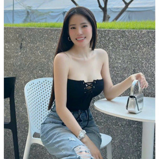 (Video thật) Áo Ống Quây Croptop Đan Dây Chéo