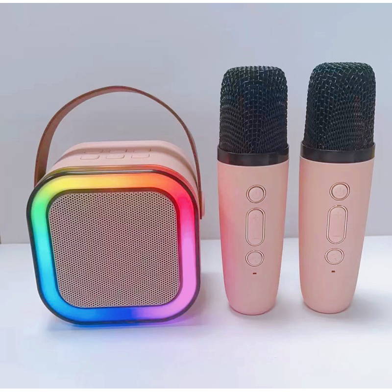 BỘ LOA KÈM 2 MIC, 8 CHẾ ĐỘ ĐÈN LED