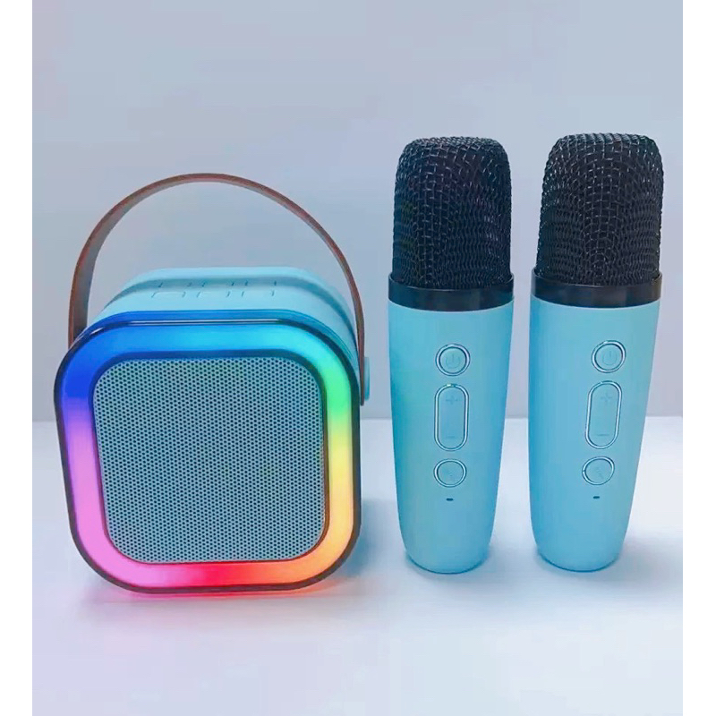 BỘ LOA KÈM 2 MIC, 8 CHẾ ĐỘ ĐÈN LED