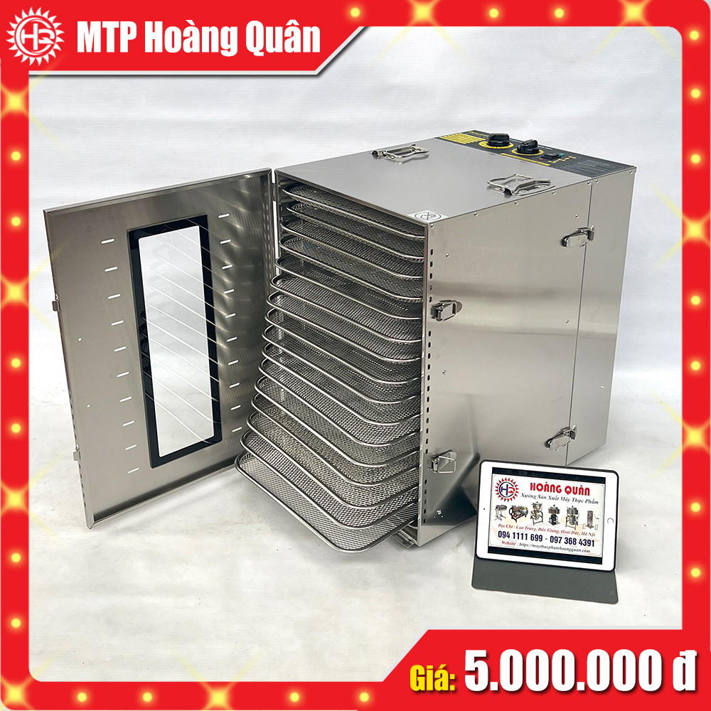 Máy sấy hoa quả, sấy trái cây, sấy thực phẩm 16 khay