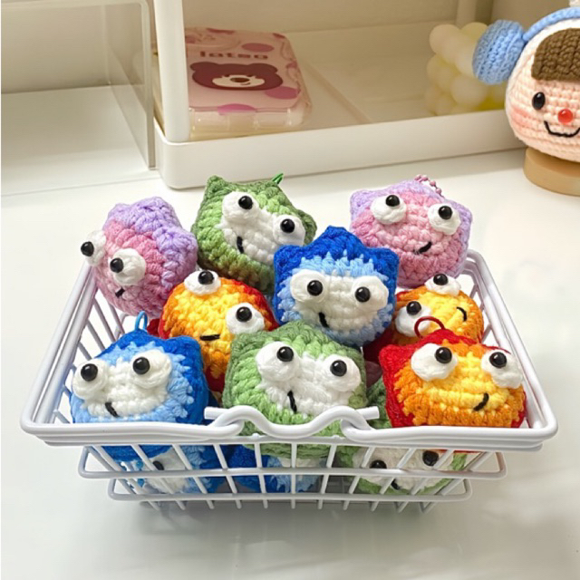 Móc khoá Calcifer bằng len