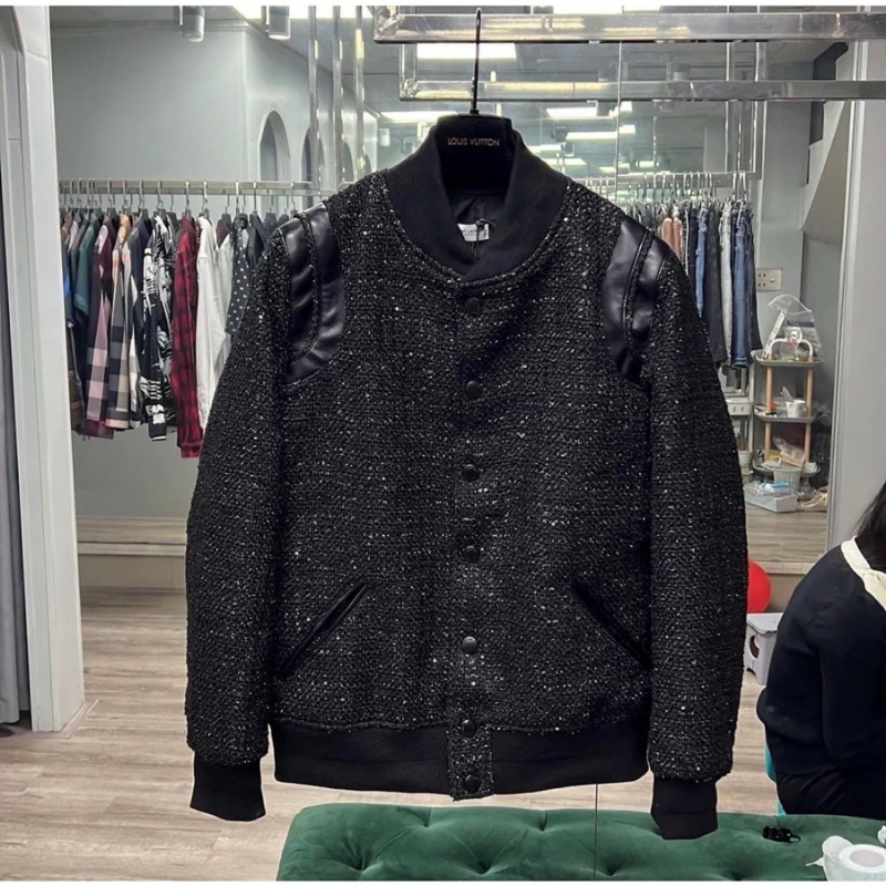 Áo BOMBER Teddy Dạ Ánh Kim❤️ Áo khoác dạ kim tuyến 2 lớp dày dặn dáng rộng nam nữ Áo khoác bomber teddy dạ kim tuyến
