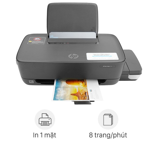 Máy in phun màu HP Ink Tank 115  Hệ thống tiếp mực ngoài của hãng  - Hàng HP Việt Nam