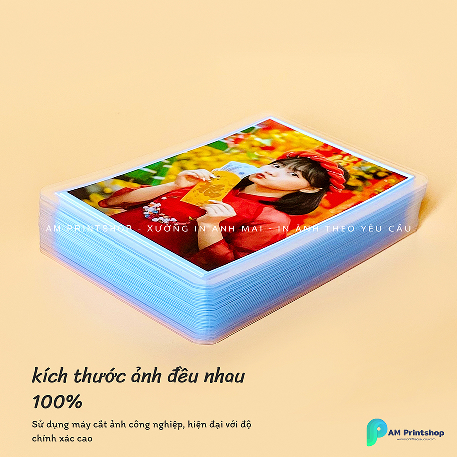 In ảnh theo yêu cầu 9x12 ép plastic tràn viền, bo góc