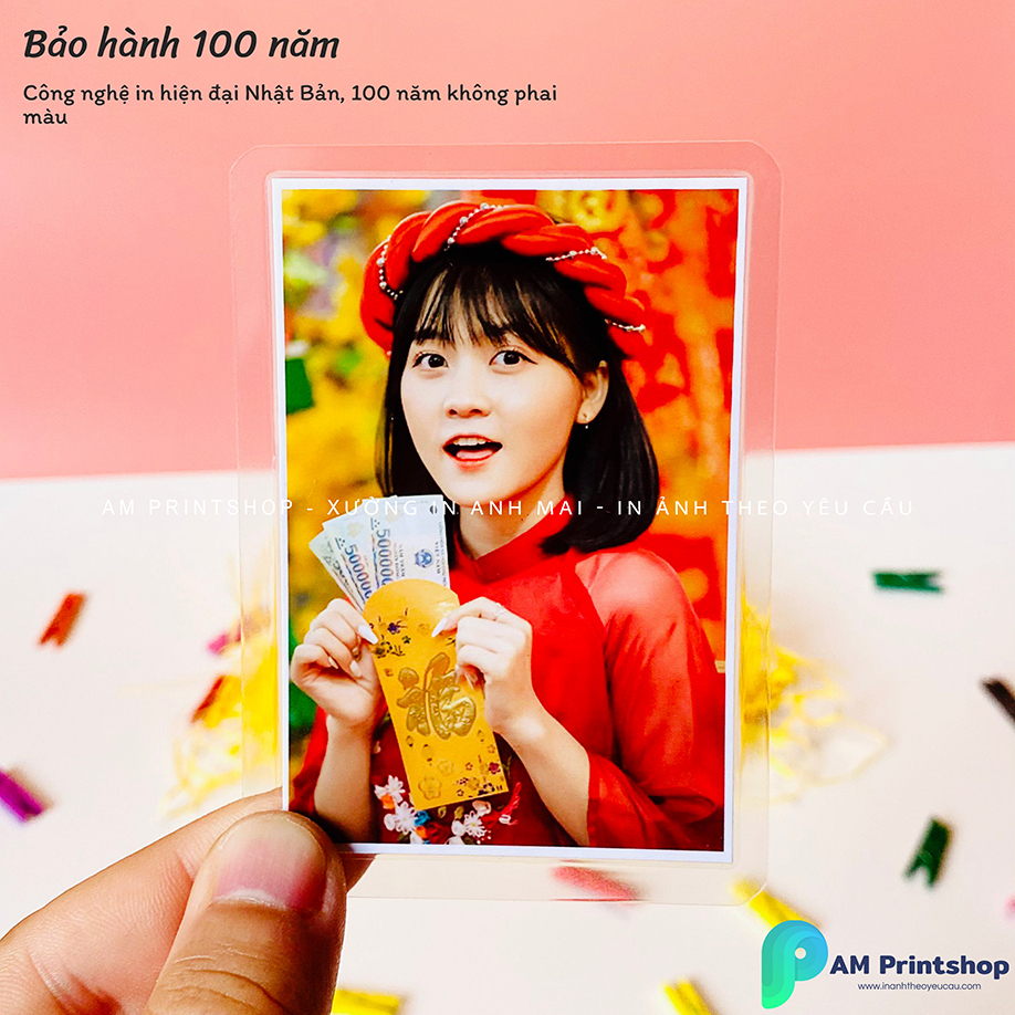 In ảnh theo yêu cầu 9x12 ép plastic tràn viền, bo góc