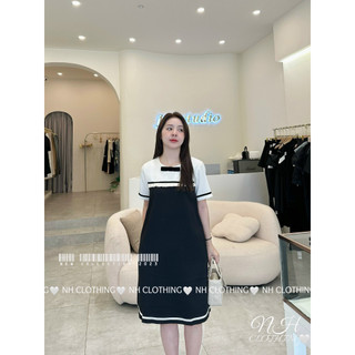 Váy dạ nơ cổ sm