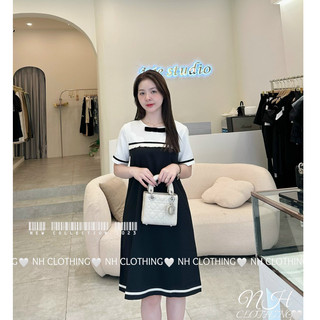 Váy dạ nơ cổ sm