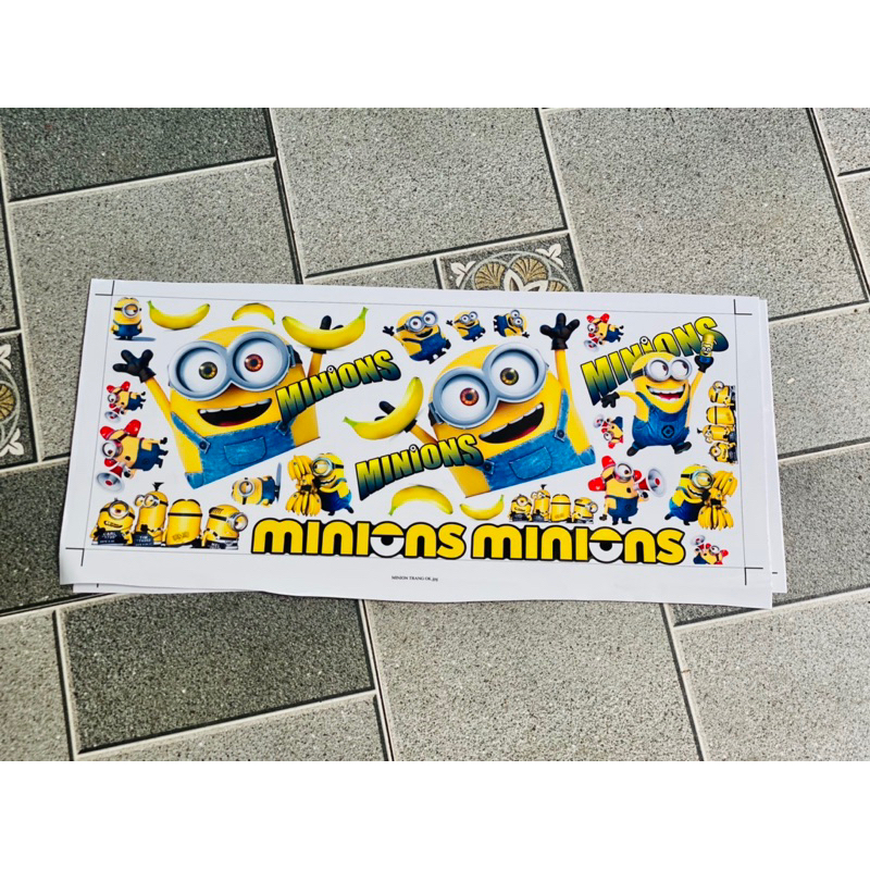 Combo logo sticker minions dán trang trí xe máy