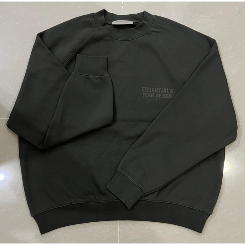 SWEATER NỈ ESSENTIALS OFFBLACK