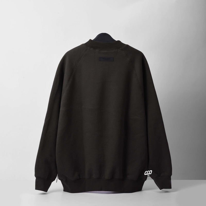 SWEATER NỈ ESSENTIALS OFFBLACK