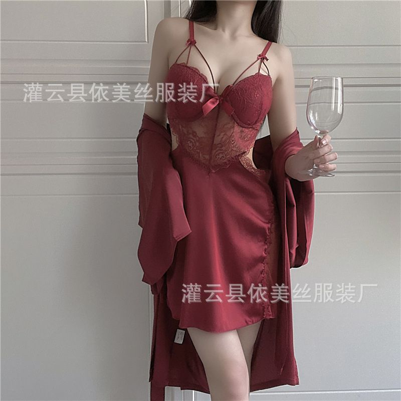 Váy ngủ nữ đầm ngủ sexy lụa 2 dây có gọng và đệm ngực cao cấp mặc nhà gợi cảm quyến rũ Fijito | BigBuy360 - bigbuy360.vn