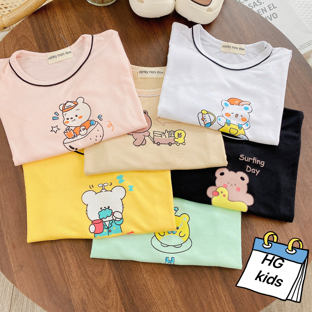 Áo dài thun lạnh cổ chui cho bé 5-15kg